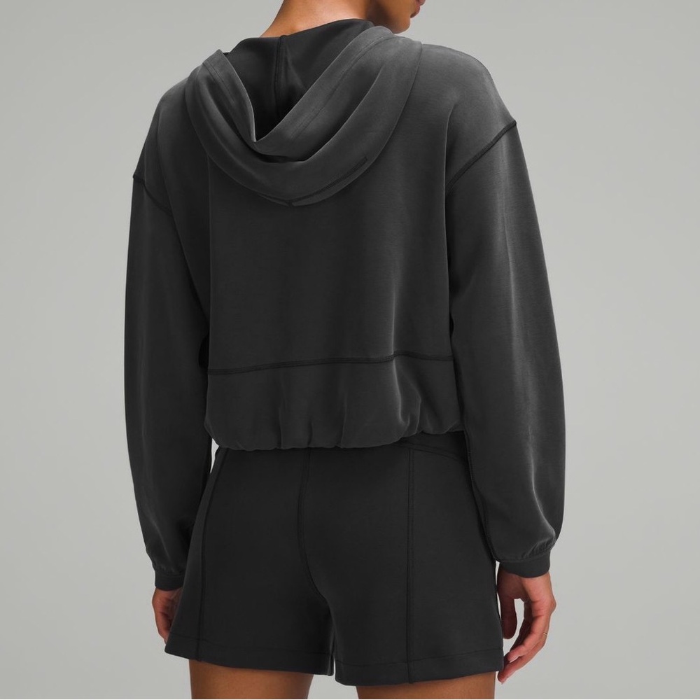 Lululemon softstreme full zip hoodie black size 4 - Picture 2 of 4
